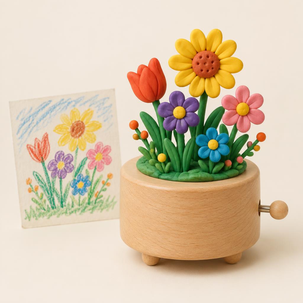 Flower Music Box